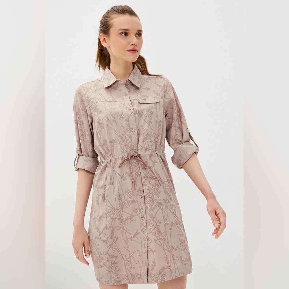 Columbia Women's Silver Ridge Novelty Dress Color: Mauve Vapor Art Bouquet L